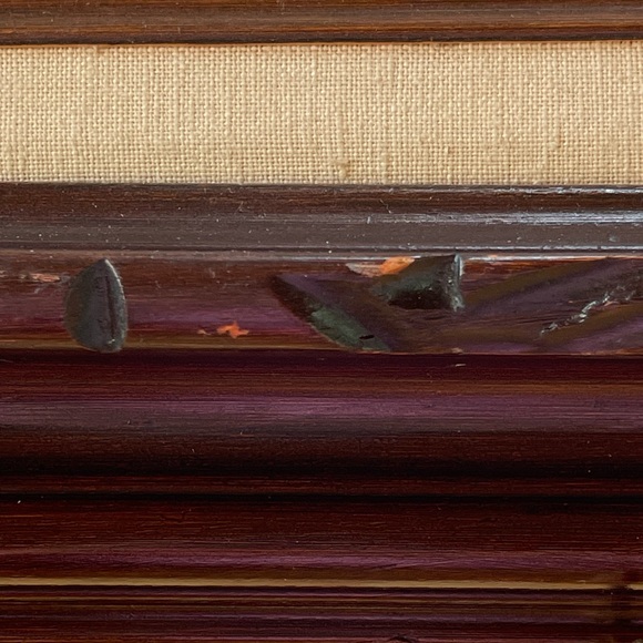 Vintage painting w/heavy wooden frame - Picture 8 of 10